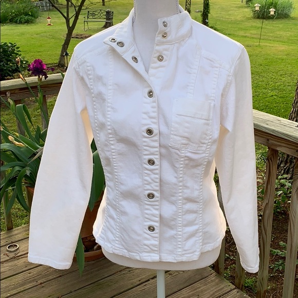 chicos white jean jacket